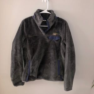 LL Bean grey fleece